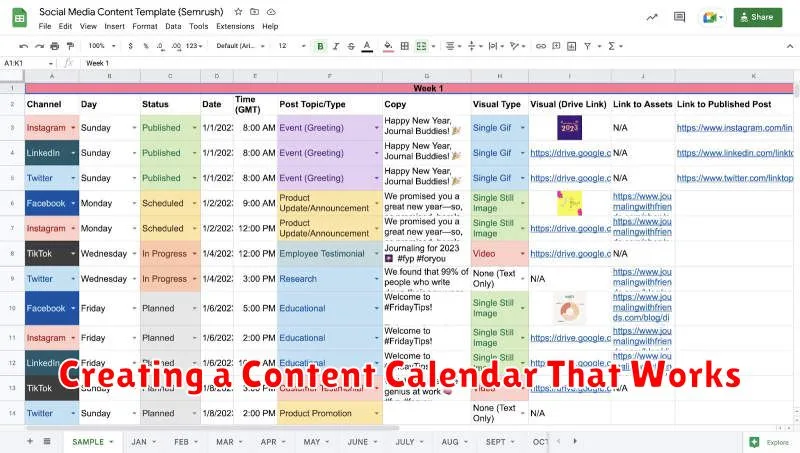 Creating a Content Calendar That Works